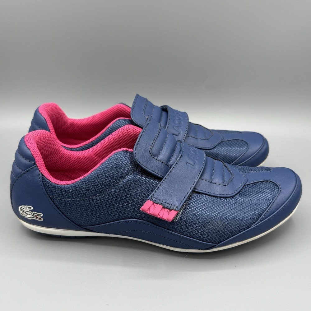 Lacoste Natasia Womens Size 8 Blue Pink Athletic Running Walking Shoes Sneakers